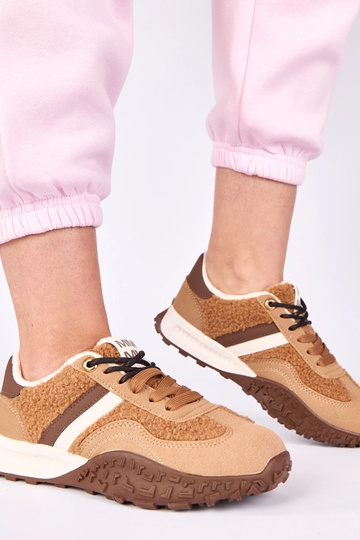 Sneakers marroni calde con pelliccia Sanna 2