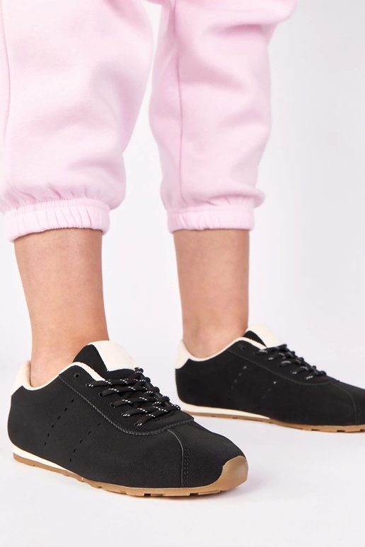 Sneakers nere con accento bianco Birna