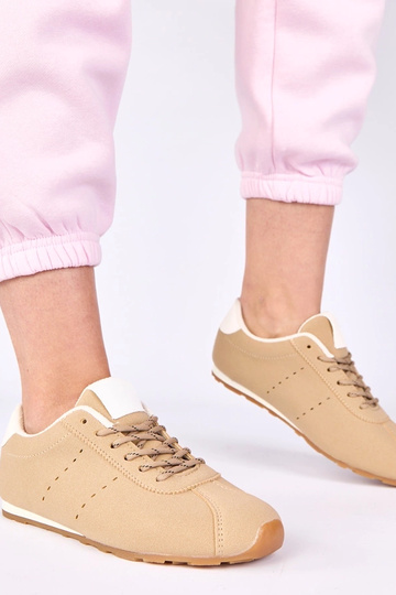 Sneakers color sabbia con accento bianco Birna 2