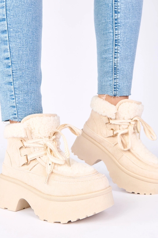 Stivali da neve color sabbia con...