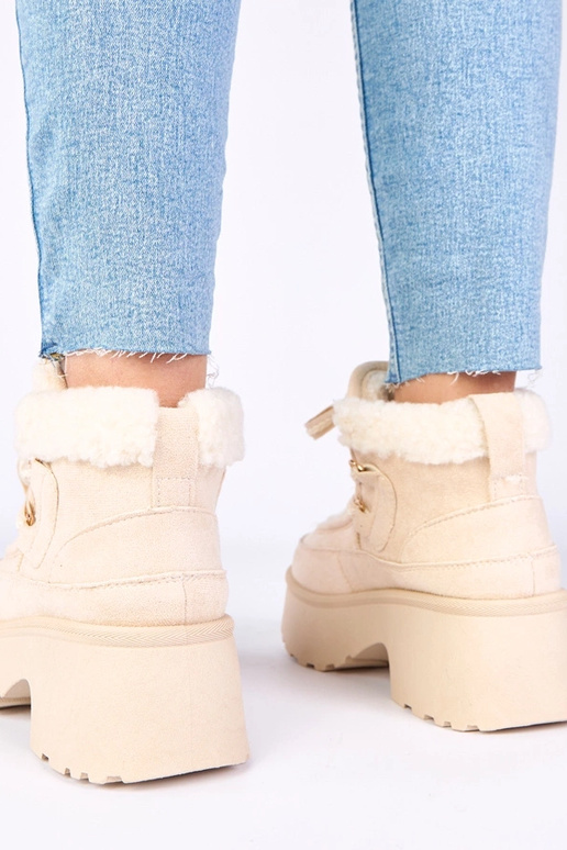 Stivali da neve color sabbia con...