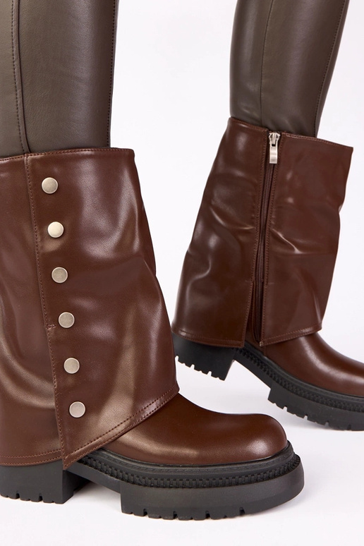 Stivaletti in cioccolato con gambale...