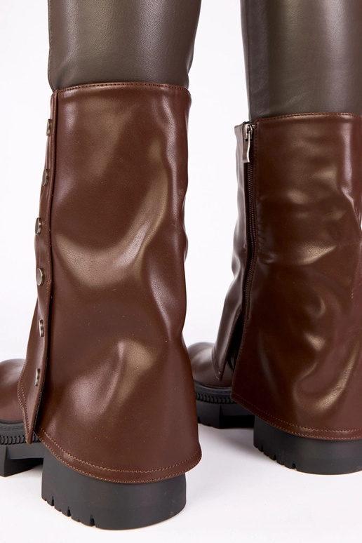 Stivaletti in cioccolato con gambale...