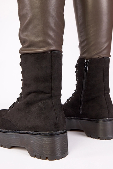 Scarpe platform con tacco in suede artificiale Mollie