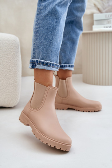 Stivali di gomma FemminileElastycznymi INstaAkami beige Ciariel