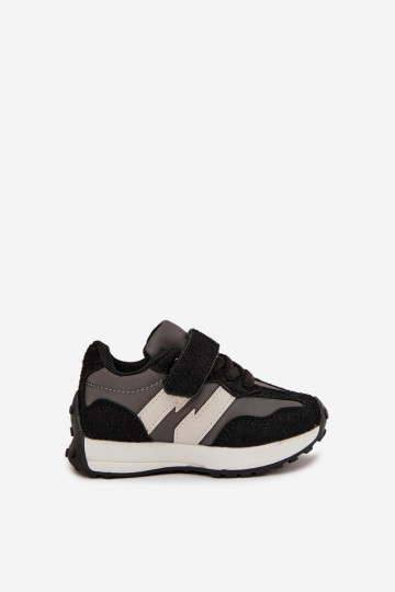 Scarpe da ginnastica per bambini con chiusure adesive nere Miranda 2