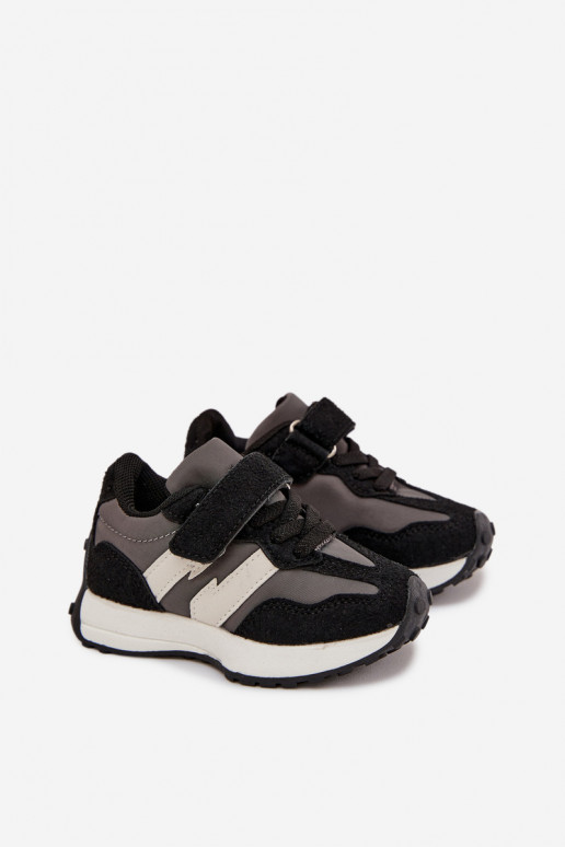 scarpe Scarpe da ginnastica per bambini con chiusure adesive colore nero Miranda