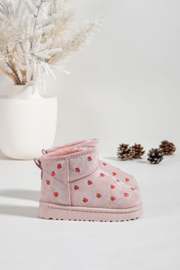 Stivali di neve per bambini con farfalle, rosa Gracina