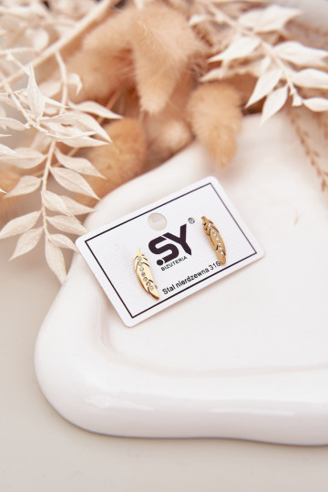 con dettagli elegantii Listki con gli occhi scintillanti Stal NierdzeAna colore dorato