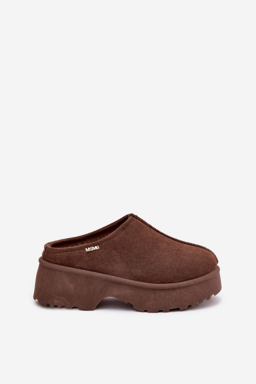 Stivali da neve Basso per le donne con una piattaforma colore marrone Yrenna