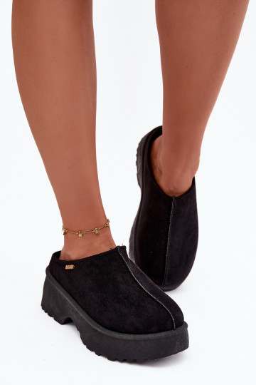 Stivali da neve Basso per le donne con una piattaforma colore nero Yrenna