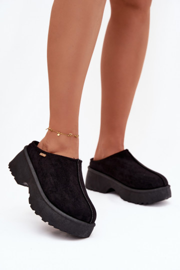 Stivali da neve Basso per le donne con una piattaforma colore nero Yrenna 2