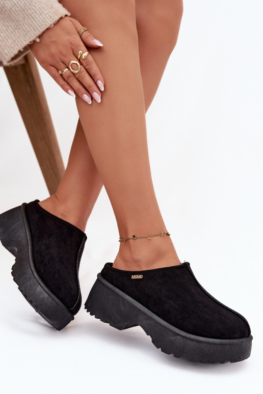 Stivali da neve Basso per le donne con una piattaforma colore nero Yrenna