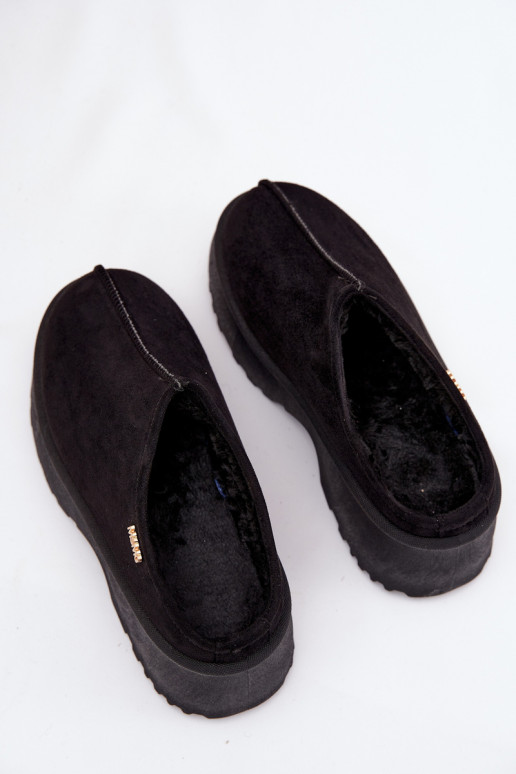 Stivali da neve Basso per le donne con una piattaforma colore nero Yrenna