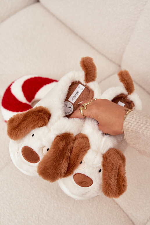 con una pelliccia Pantofole Femminile Cuccioli colore marrone Faylen