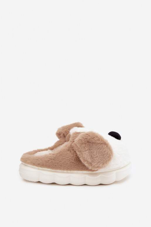con una pelliccia Pantofole Femminile Cuccioli beige Faylen