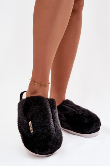 Pantofole donna nere con pelliccia Belinna 2