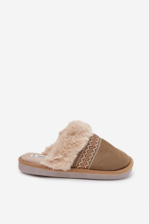 Pantofole Femminile con una pelliccia I Haftem colore verde Devianne