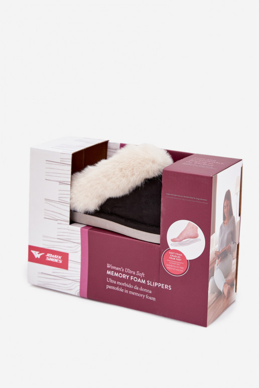 Pantofole Femminile con una pelliccia colore nero Zanelia