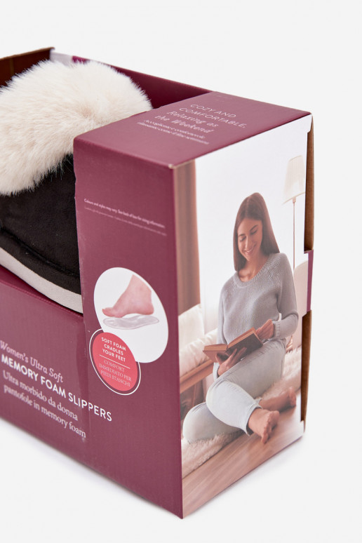 Pantofole Femminile con una pelliccia colore nero Zanelia