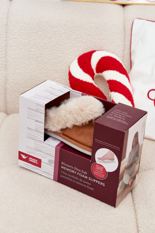 Pantofole Femminile con una pelliccia colore marrone Delissa