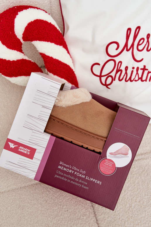 Pantofole Femminile con una pelliccia colore marrone Eveline