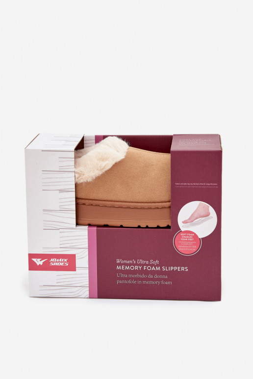 Pantofole Femminile con una pelliccia colore marrone Eveline