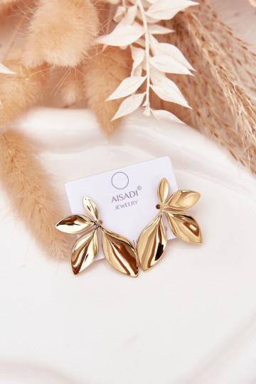 Grande con dettagli elegantii Femminile Listki colore dorato