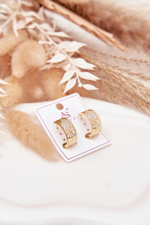 con dettagli elegantii Femminile Stal Chirurgiczna con gli occhi scintillanti colore dorato