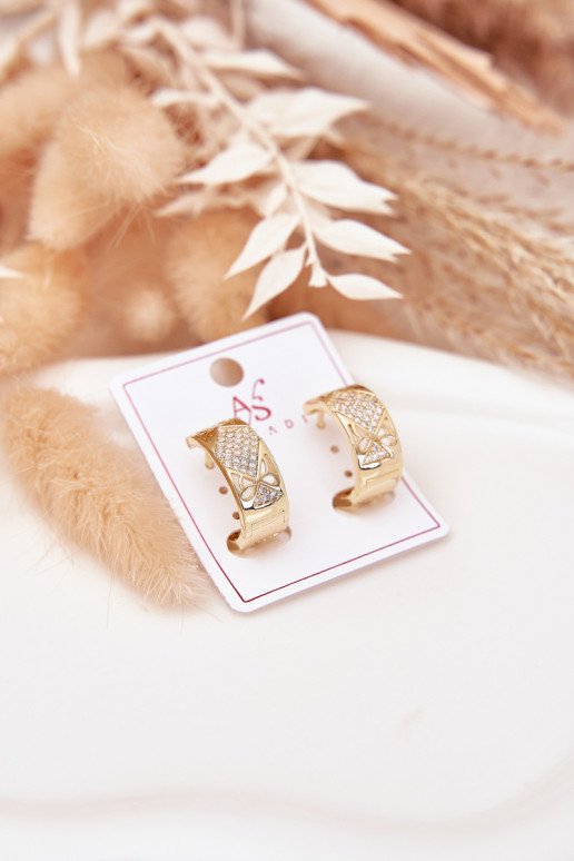 con dettagli elegantii Femminile Stal Chirurgiczna con gli occhi scintillanti colore dorato