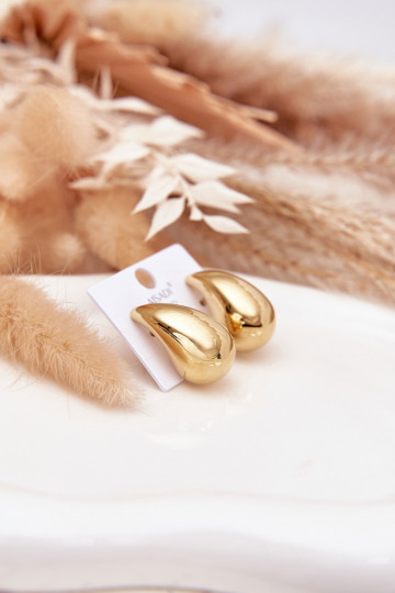 con dettagli elegantii Femminile Stal Chirurgiczna Grande Łezki colore dorato