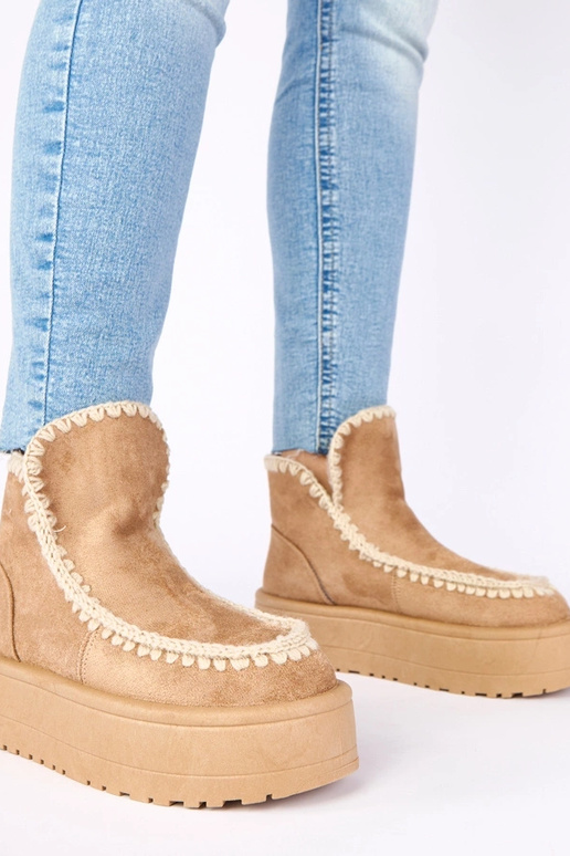 Stivali da neve color sabbia scuro...