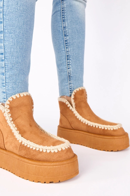 Stivali da neve marroni con...