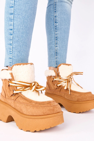 Stivali da neve marroni con...