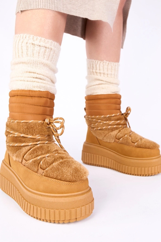 Stivali da neve marroni con...