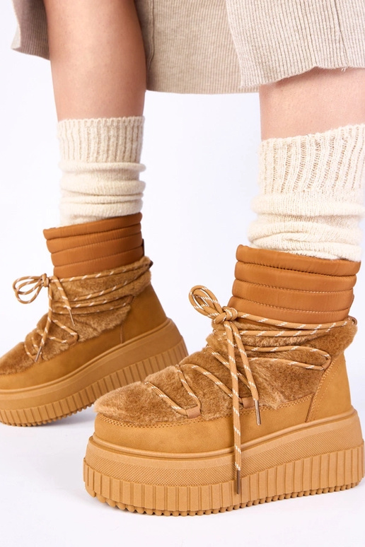 Stivali da neve marroni con...