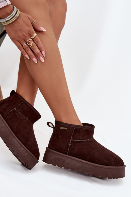 Stivali da neve bassi con piattaforma Big Star OO274A101 color cioccolato