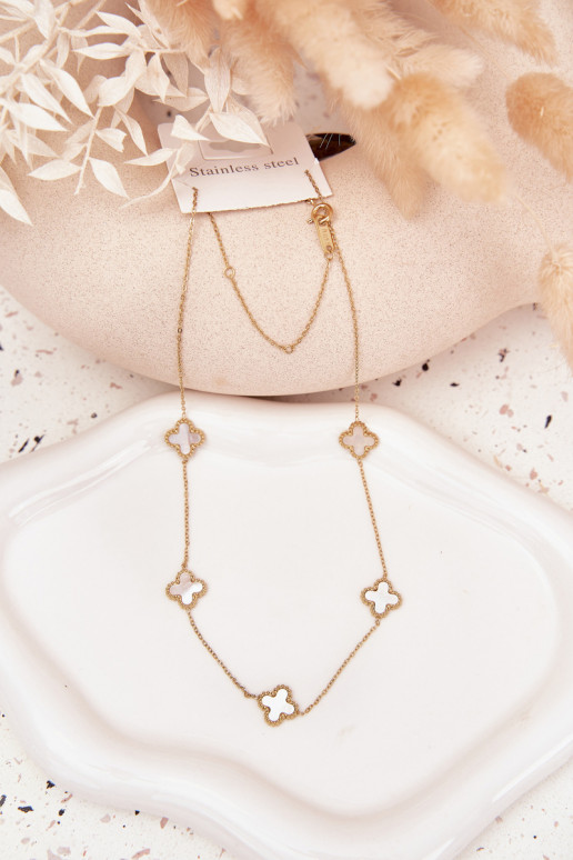 Catena dall acciaio inossidabile oro-Perla