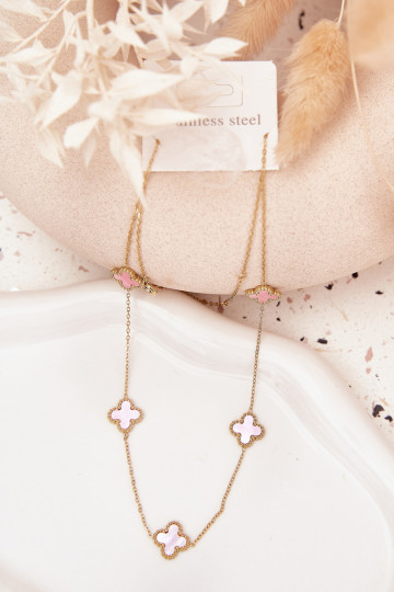Catena dall acciaio inossidabile oro-rosa 2