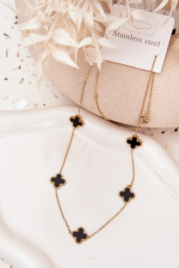 Catena dall acciaio inossidabile oro-colore nero
