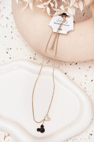 Catena dall acciaio inossidabile topo Miki colore dorato