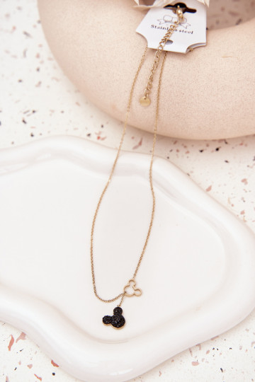 Catena dall acciaio inossidabile topo Miki colore dorato 2