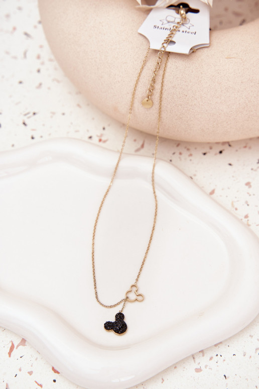 Catena dall acciaio inossidabile topo Miki colore dorato