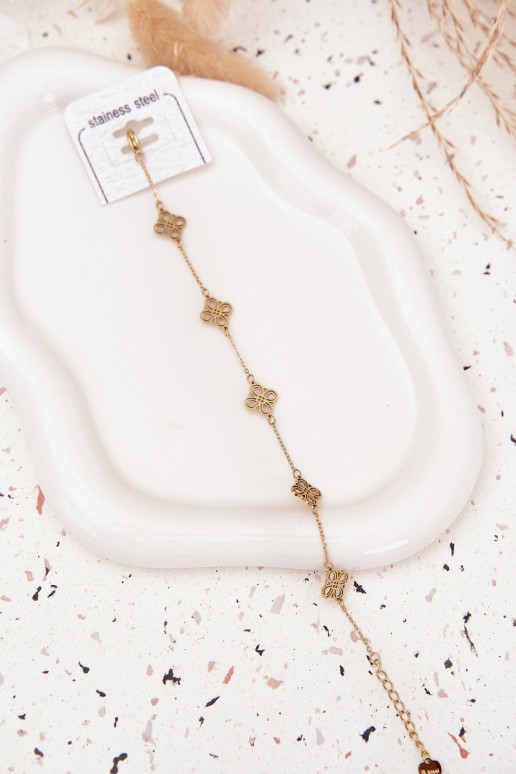 Un braccialetto dall acciaio inossidabile Con pendenti colore dorato