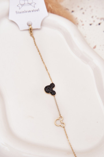 Un braccialetto dall acciaio inossidabile topo Miki colore dorato 2