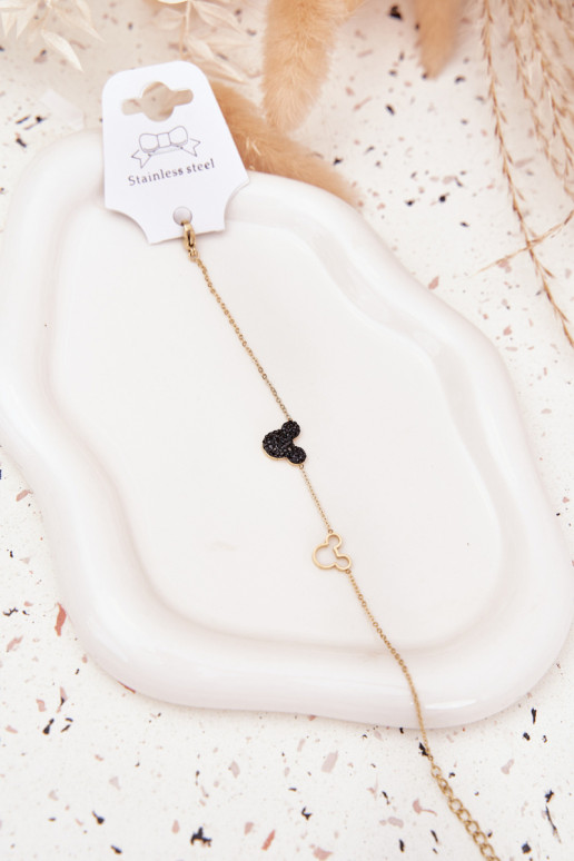 Un braccialetto dall acciaio inossidabile topo Miki colore dorato