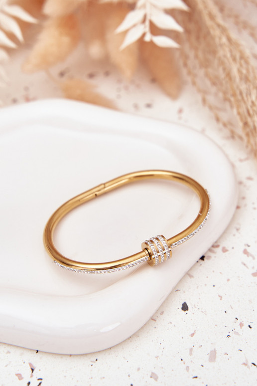 Un braccialetto Femminile con gli occhi scintillanti Stal NierdzeAna colore dorato