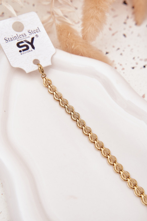 Un braccialetto Realizzato in acciaio chirurgico colore dorato
