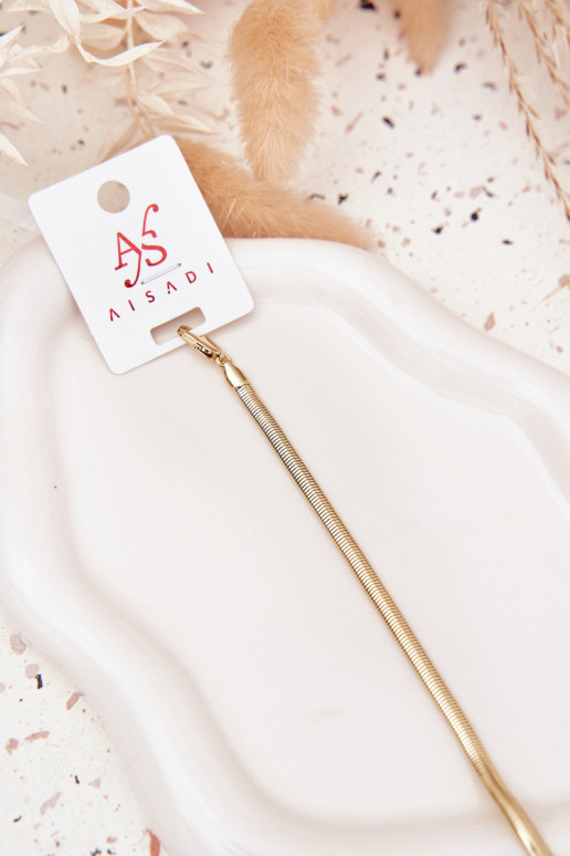 Un braccialetto Serpente Realizzato in acciaio chirurgico colore dorato