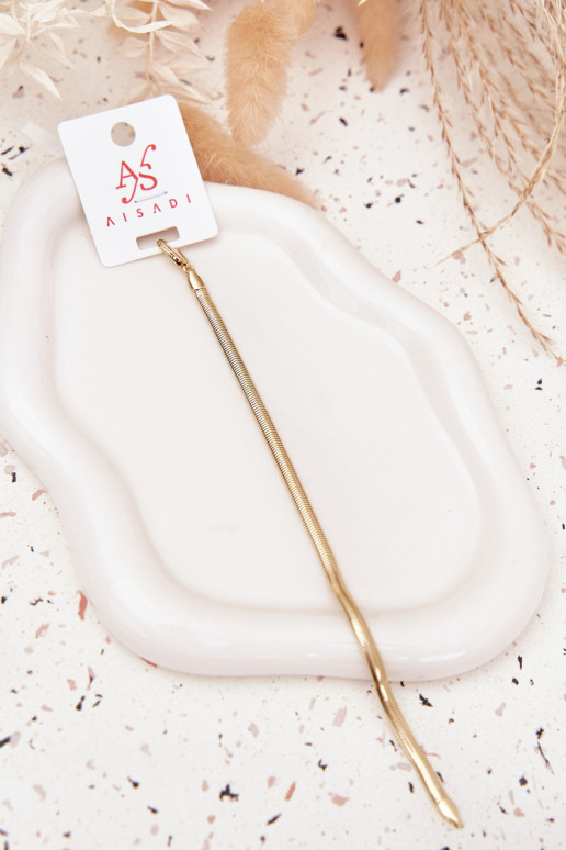 Un braccialetto Serpente Realizzato in acciaio chirurgico colore dorato